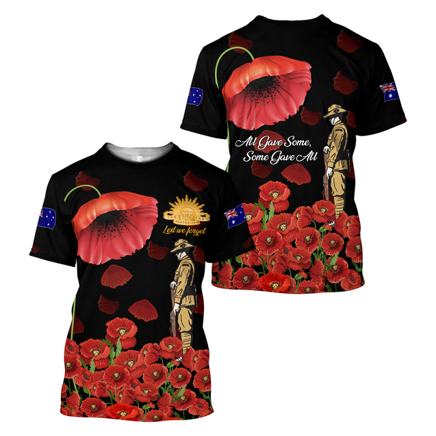 Anzac Day Lest We Forget 3D All Over Printed Shirts DA19022104