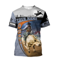 Personalized Name Bull Riding 3D All Over Printed Unisex Shirts Desert