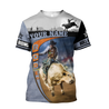 Personalized Name Bull Riding 3D All Over Printed Unisex Shirts Desert