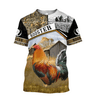 Rooster 3D All Over Printed Unisex Deluxe Hoodie ML