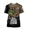 Northern Pike fishing legend muddy camo design 3d print shirts