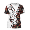 One Last Cast red camo fishing design 3d print shirts