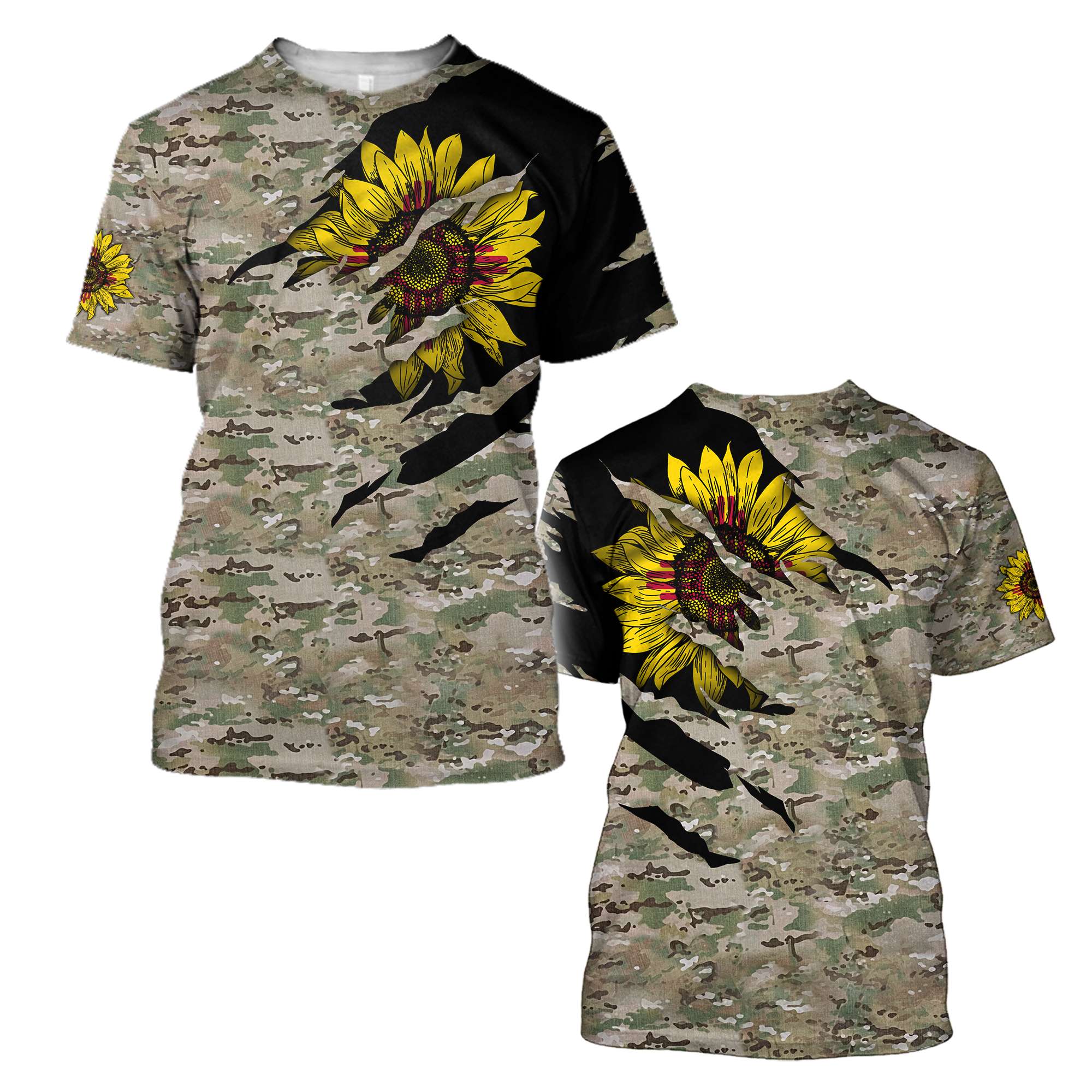 New Mexico Sunflower Camo 3D All Over Printed Unisex Shirts