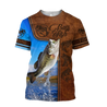 Bass Fishing water camo Cosplay leather 3D print shirts