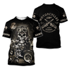 Customize Name Motorcycle Racing 3D All Over Printed Unisex Shirts Skull Chopper