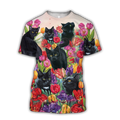 Flower Black Cats Shirts For Men And Women NTN19022104