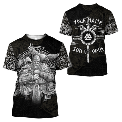 Customized Name Viking 3D All Over Printed Unisex Shirts