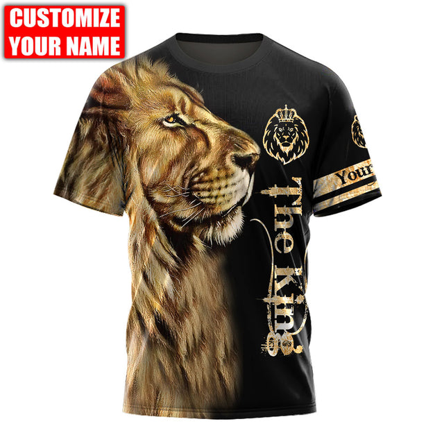 Gift For Dad Custom Name King Lion 3D All Over Printed Unisex Shirts