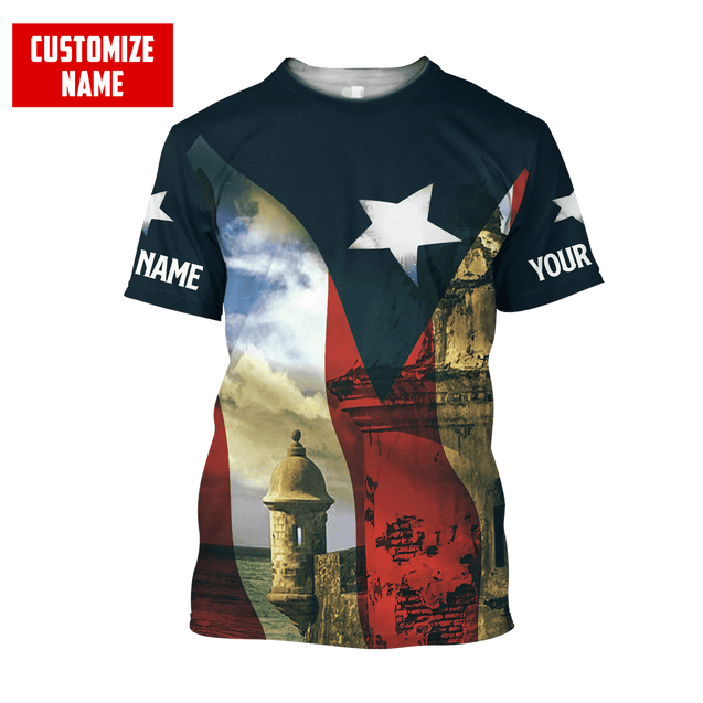 Customize Name Puerto Rico Combo T-Shirt / Board Short