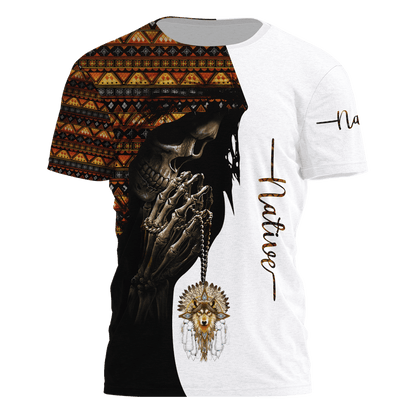 Native American Skull 3D All Over Printed Unisex Shirts