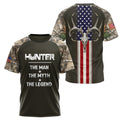 Hunter The Man The Myth The Legend 3D All Over Printed Unisex Shirts