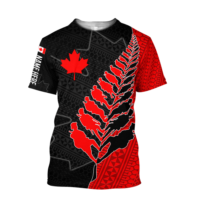 Custom Name XT Canadian Veteran - Remembrance Day 3D Printed Shirts TNA16032103