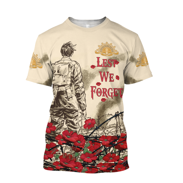 Premium Unisex Hoodie Poppy Flower Lest We Forget Anzac Day ML