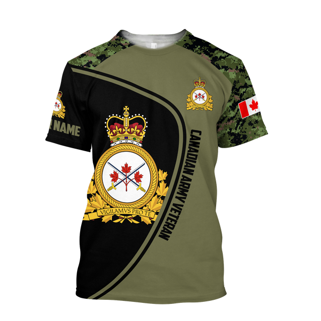 Personalized Name XT Canadian Army Veteran 3D All Over Printed Shirts DA13032107