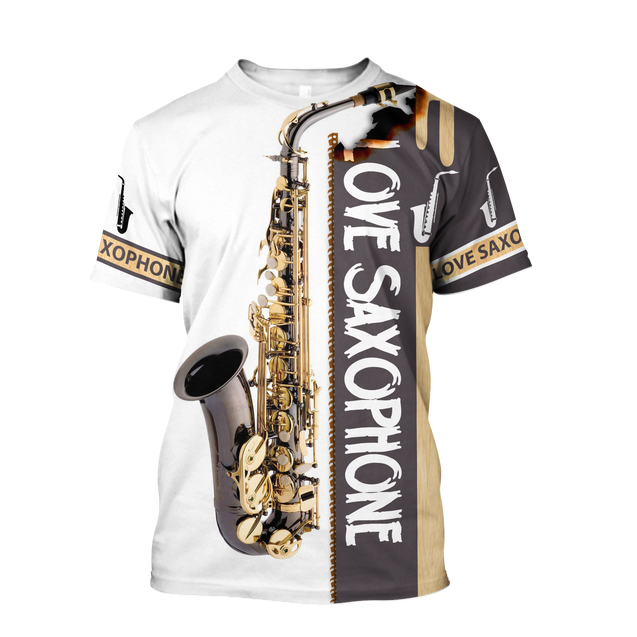 Saxophone Musical Instrument 3D All Over Printed Shirts For Men And Women