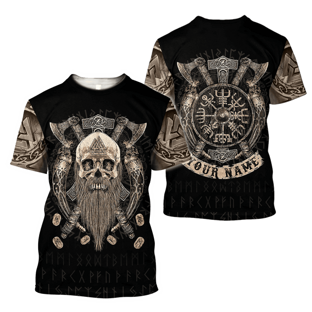 Customized Name Viking 3D All Over Printed Unisex Shirts