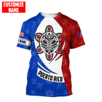 Customize Name Taino Tattoo Puerto Rico Combo T-Shirt And Board Short