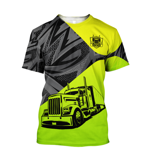 Premium Neon 3D Printed Trucker Shirts MEI