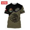 Personalized Name Mexico Combo T-shirt and Short 3D All Over Printed