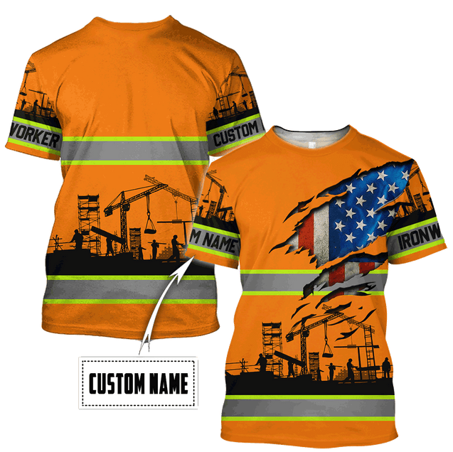 Personalized Ironworker 3D All Over Printed Unisex Shirts TN