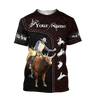 Customize Name Bull Riding 3D All Over Printed Unisex Shirts