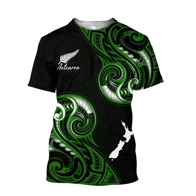 New Zealand Aotearoa 3D All Over Printed Combo T-Shirt BoardShorts