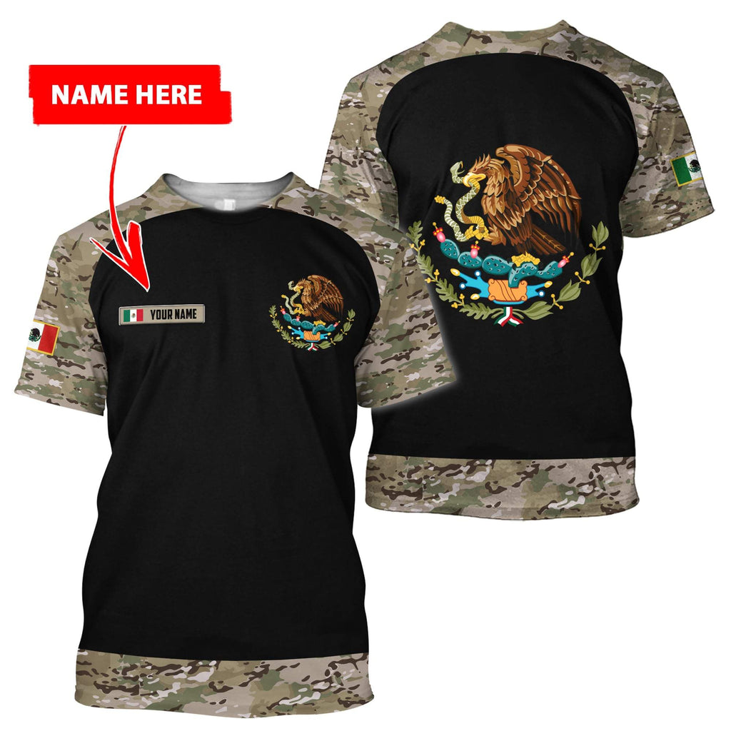 Mexico Coat Of Arms no02 Personalized Name 3D Unisex Hoodie