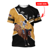 Personalized Name Rodeo 3D All Over Printed Unisex Shirts Bucking Horse