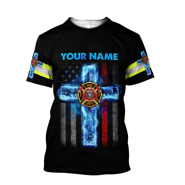 Customize Name Jesus And Firefighter 3D All Printed Hoodie For Men And Women MH25012104