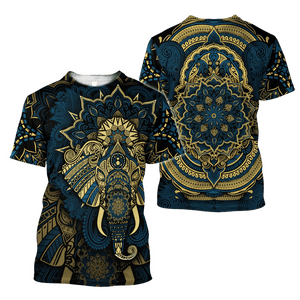 Elephant Royal Mandala Premium 3D All Over Printed Unisex Tshirt