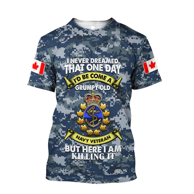 Canadian Navy Veteran 3D Printed Shirts MH15032103