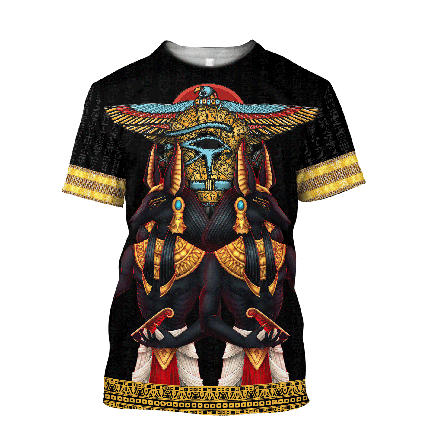 Anubis Horus eye and egyptian falcon 3D Shirts