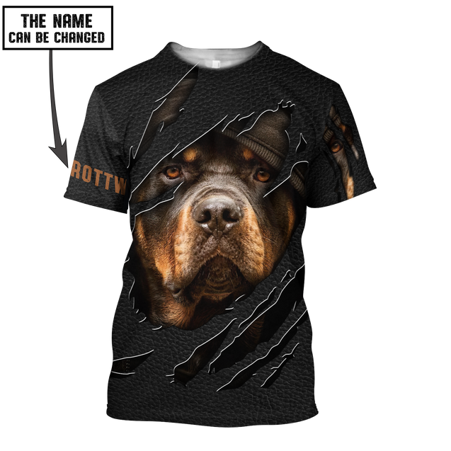 Rottweiler 3D hoodie shirt for men and women custom name ver2