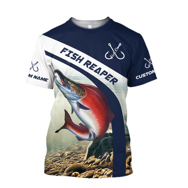 Custom name Trout-Salmon fishing design 3d print shirts