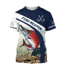 Custom name Trout-Salmon fishing design 3d print shirts