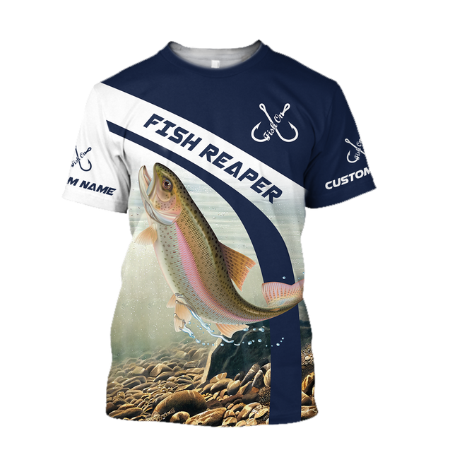 Custom name Rainbow Trout fishing design 3d print shirts