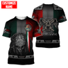 Customized Name Aztec Warrior Day Of The Dead 3D All Over Printed Unisex Shirts