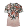 Wolf Floral 3D All Over Printed Unisex Deluxe Hoodie ML