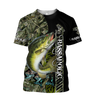 Fishaholic Bass Fishing camo unisex 3d all over printed shirts