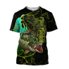 Northern Pike fishing underwater Yinyang camo 3d print shirts