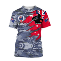 Anzac day remembrance Kiwi and Australia Navy Veteran Camo 3D print shirt