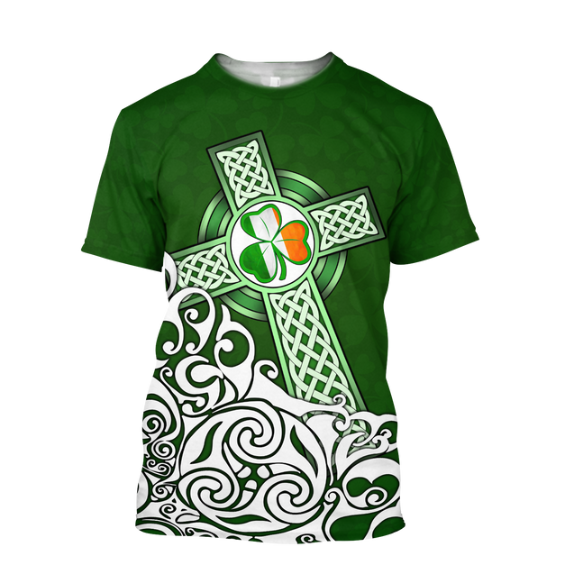 Premium Unisex Hoodie Irish St.Patrick Celtic Cross ML