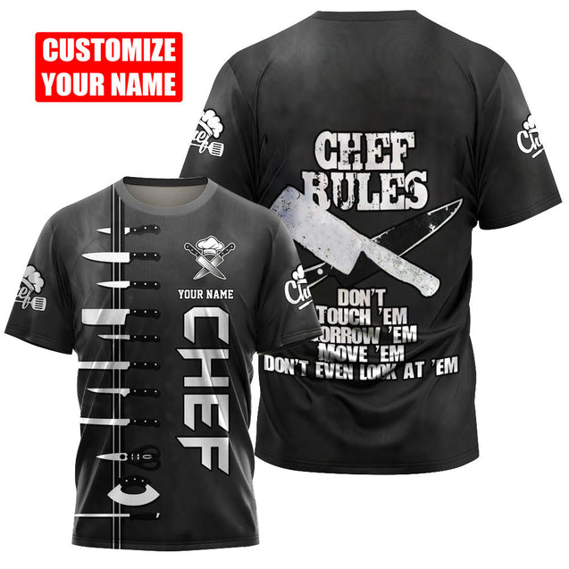 Custom Name Master Chef 3D All Over Printed Unisex Shirts