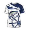 Custom name Tuna fishing boat team Catch and Release 3D Design print shirts