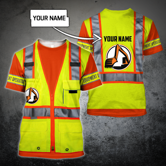 Customize Name Heavy Equipment Operator 3D All Over Printed Unisex Shirts