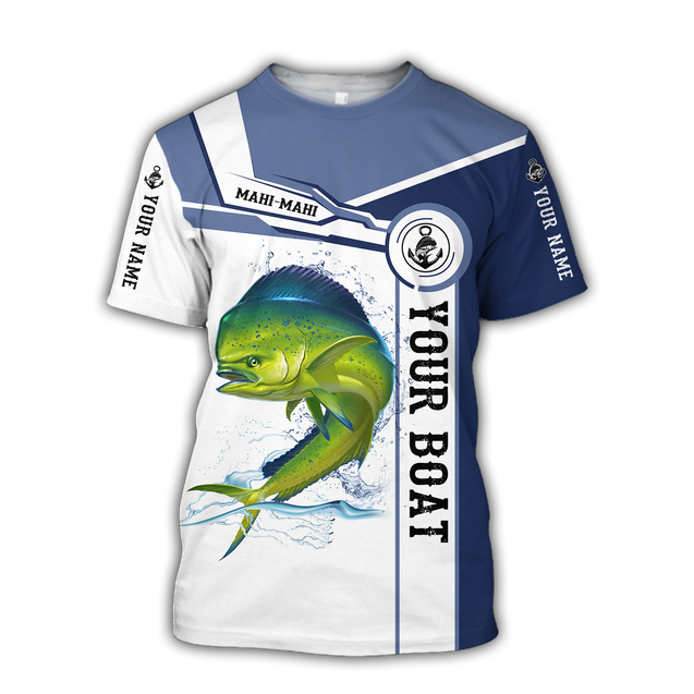 Custom name Mahi-mahi fishing Catch and Release 3D Design print shirts