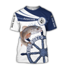 Custom name Redfish fishing boat team Catch and Release 3D Design print shirts