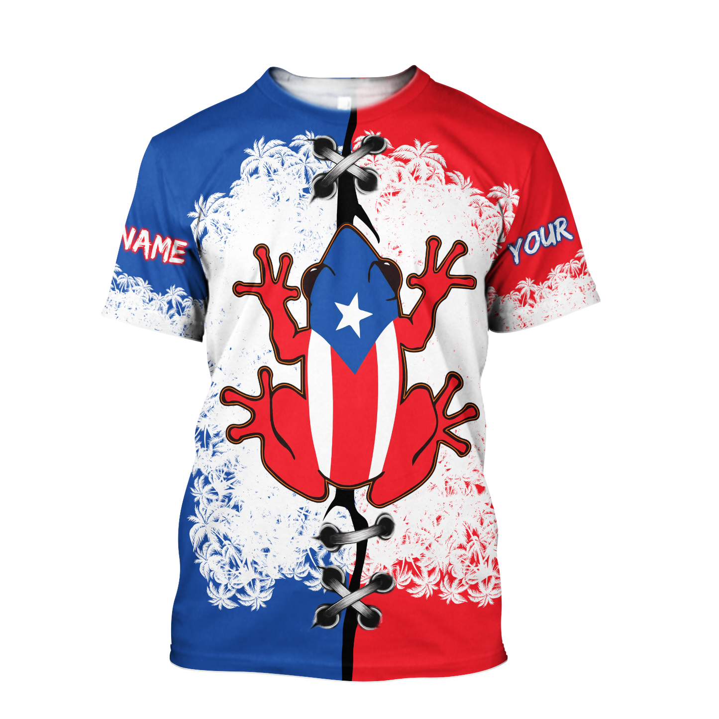 Customize Name Loving Puerto Rico Combo T-Shirt And Board Short