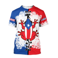 Customize Name Loving Puerto Rico Combo T-Shirt And Board Short