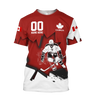 3D All Over Printed Hockey Canada Unisex Shirts Custom Name Custom number XT TNA11032101